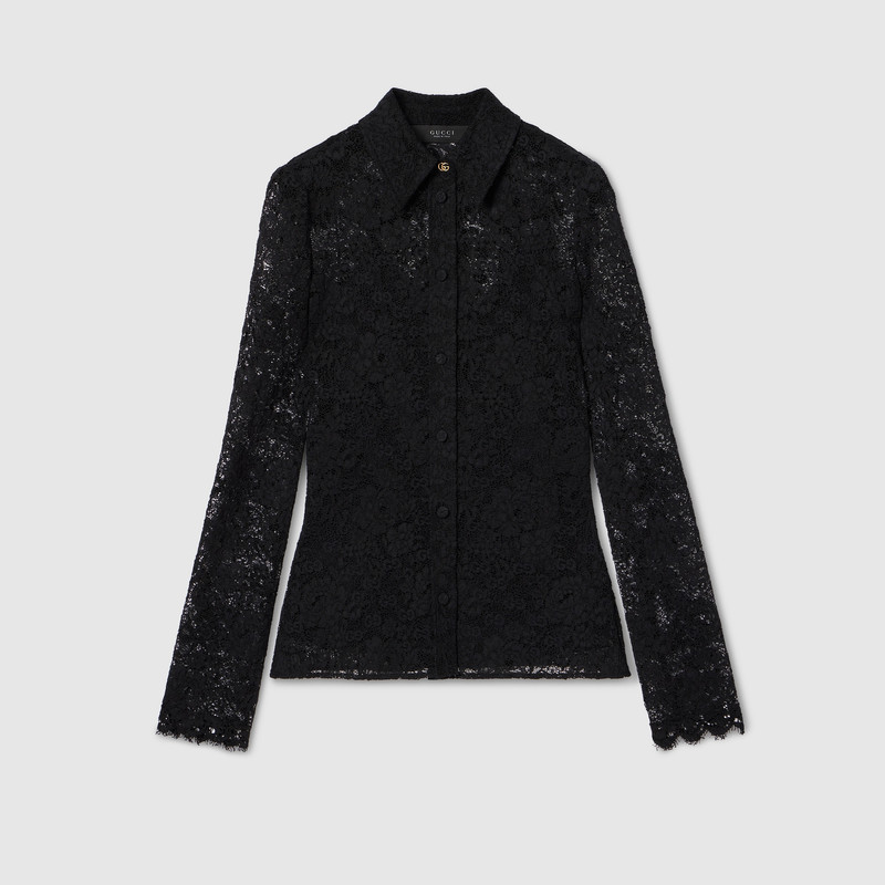 GG flower stretch lace shirt 1