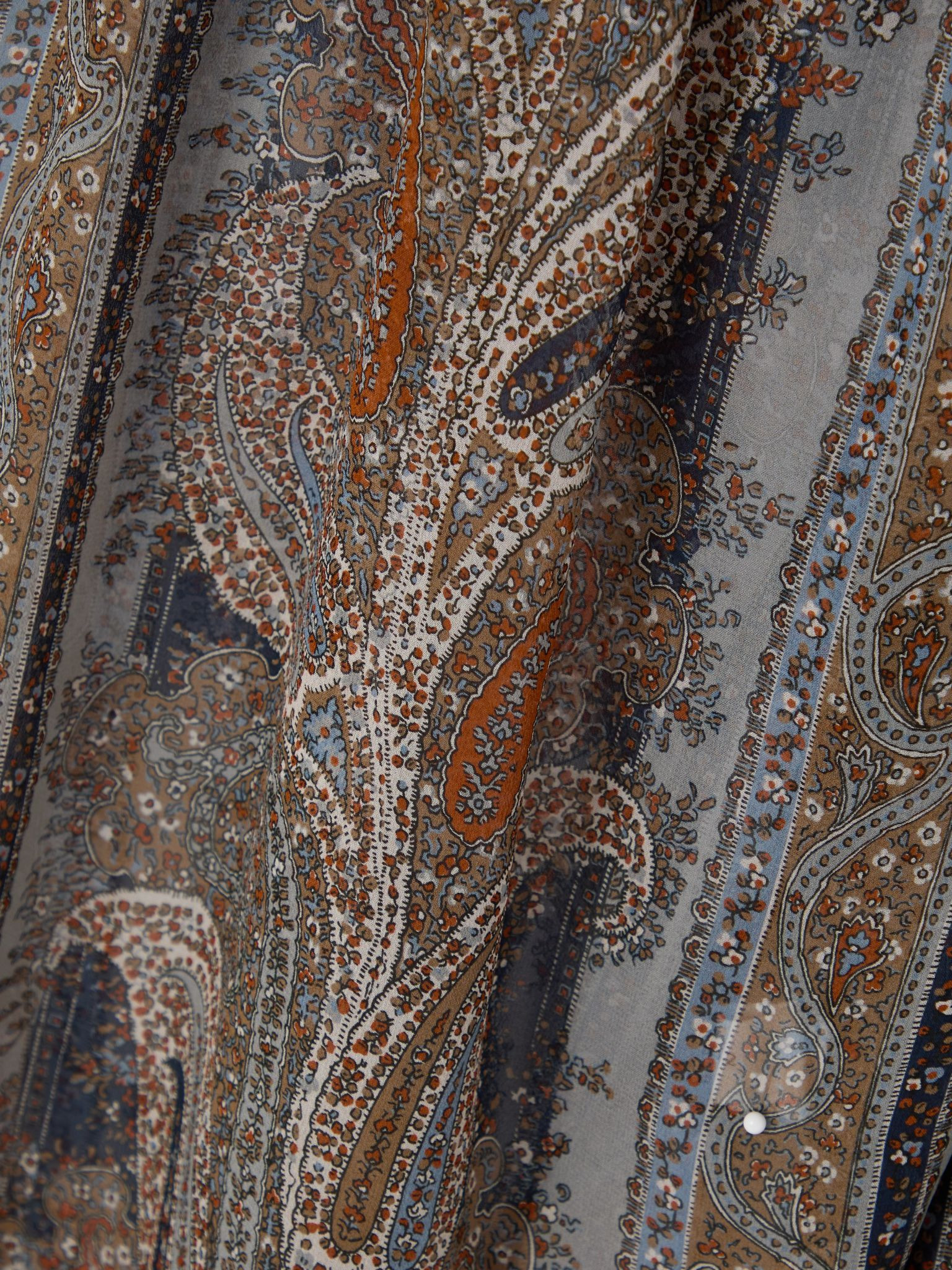 Ruched paisley-print silk blouse Multi - 5