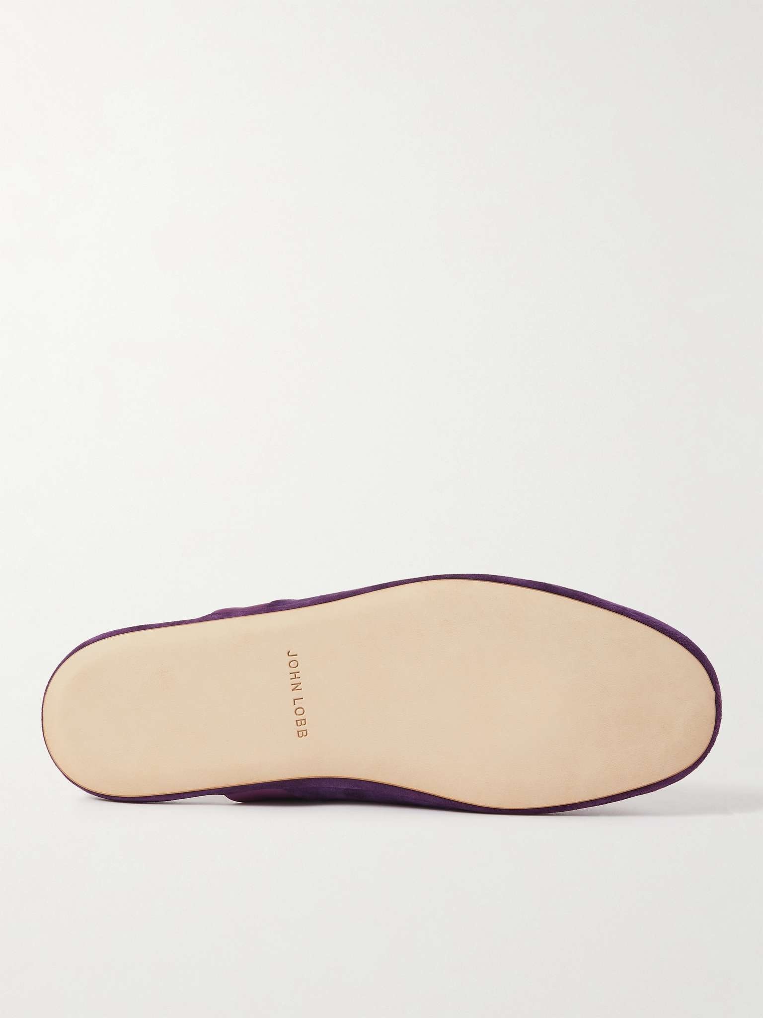 Knighton Leather-Trimmed Suede Slippers - 7