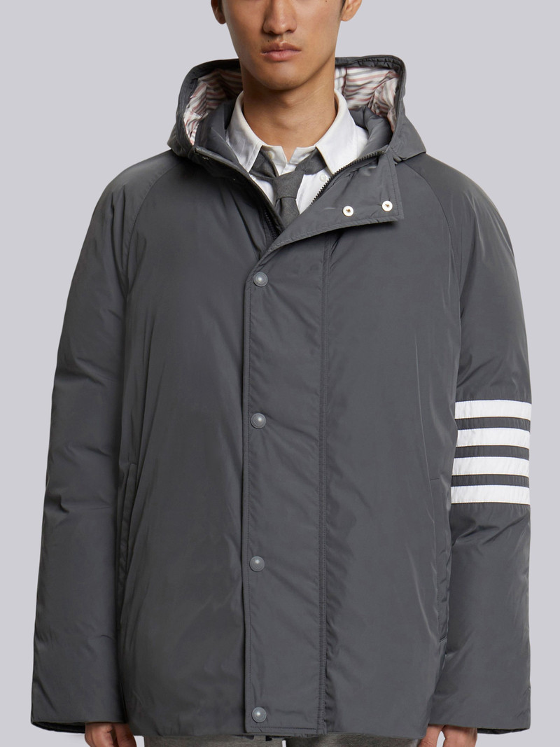 Medium Grey Poly Twill 4-bar Sideline Football Parka 1