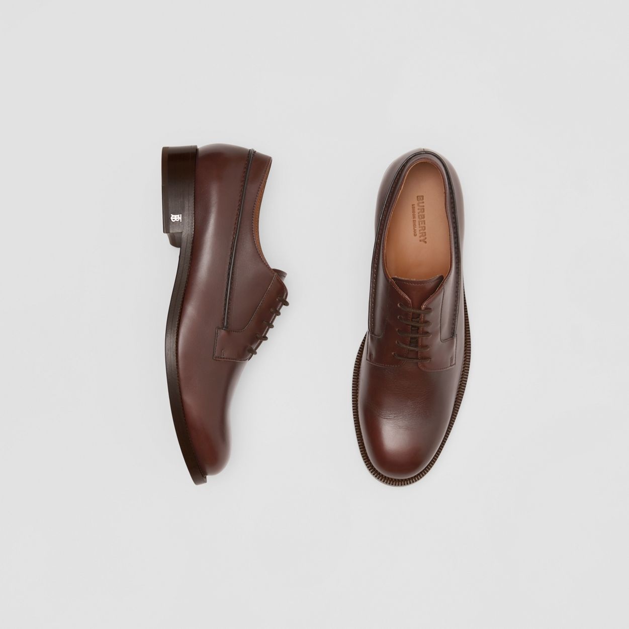 Monogram Motif Leather Derby Shoes - 6
