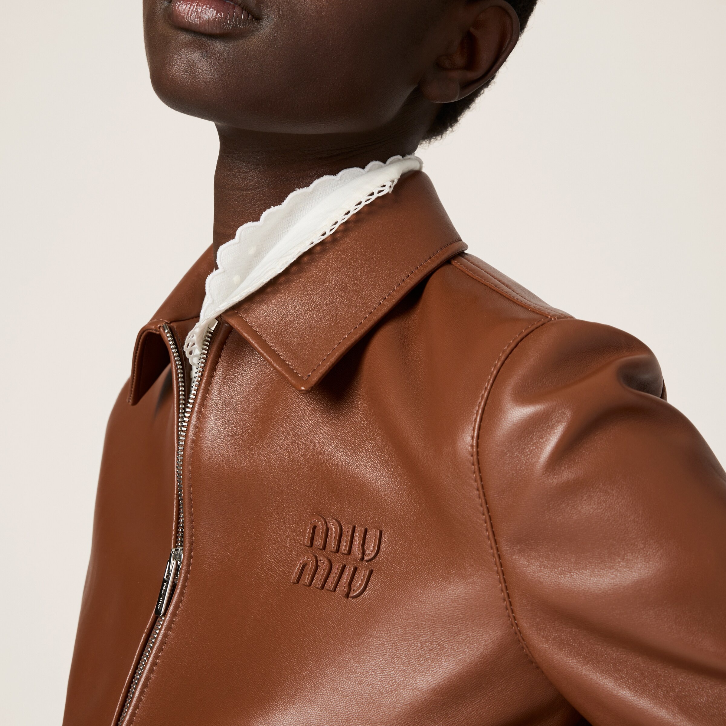 Plongé nappa leather blouson jacket - 5