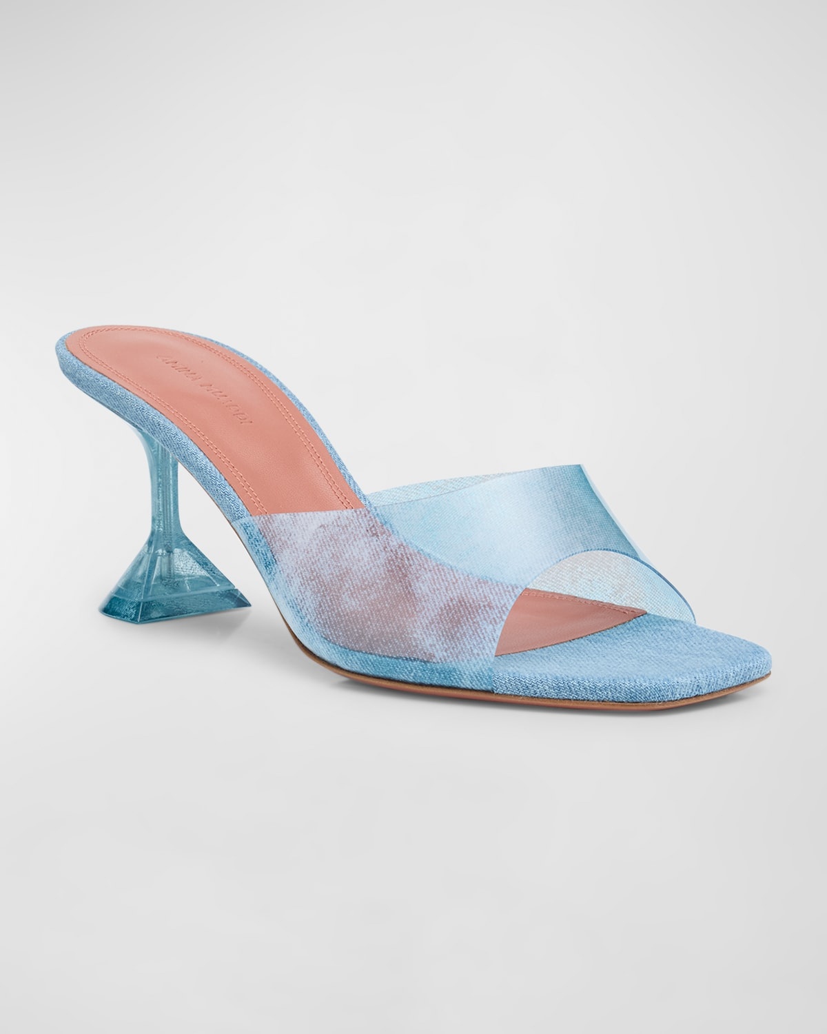 Lupita Denim Effect Slide Mule Sandals - 2