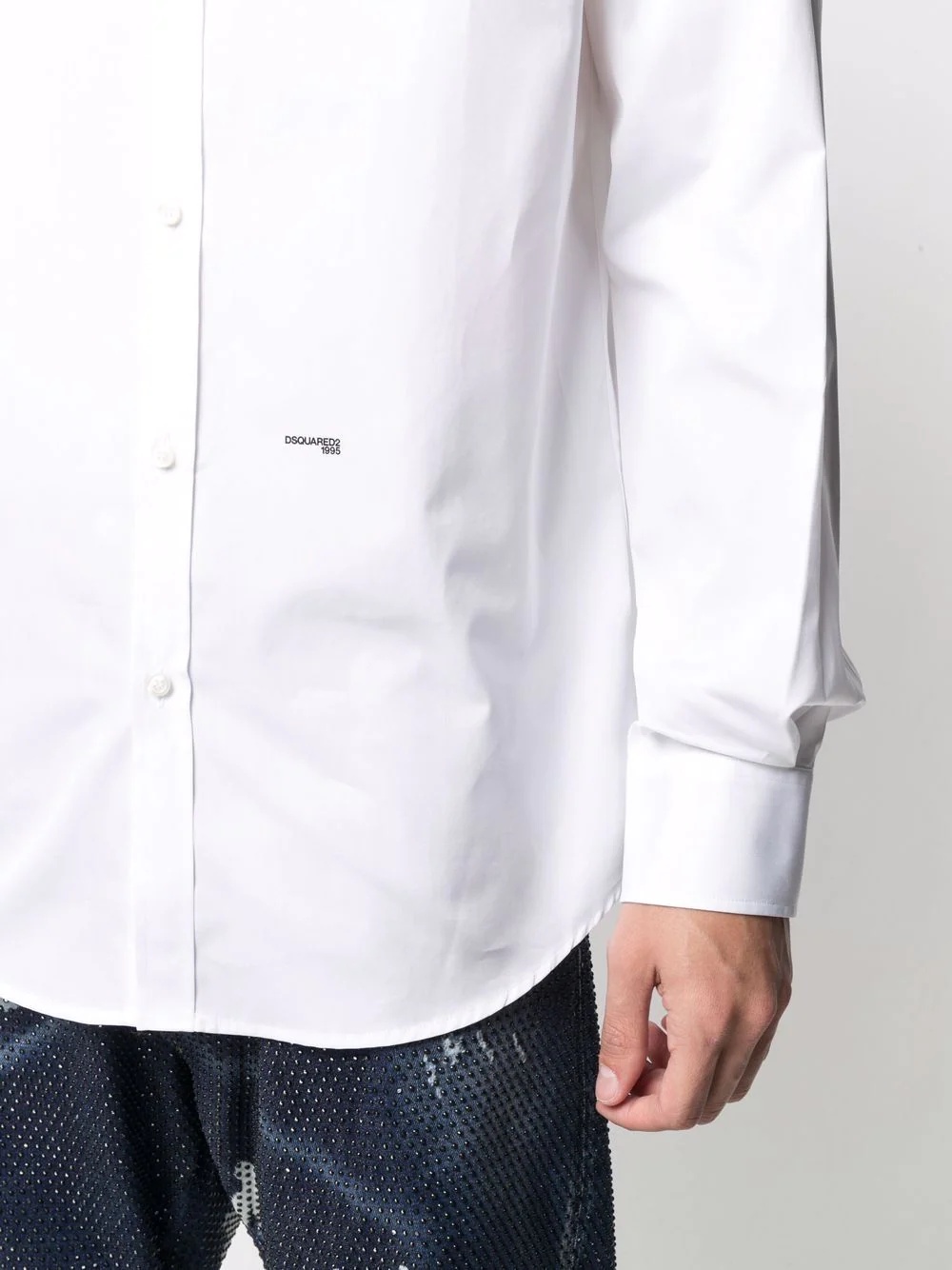 embroidered-logo detail shirt - 5