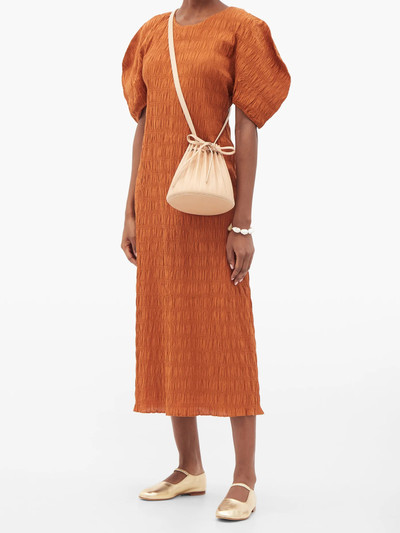 Mansur Gavriel Pleated mini leather bucket bag outlook