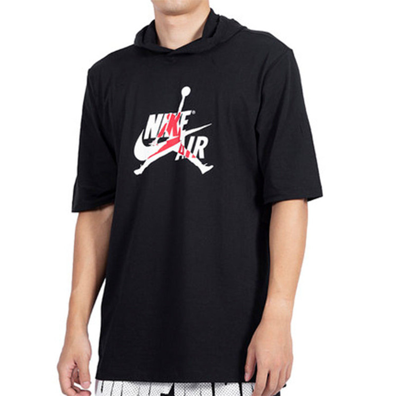 Air Jordan Sports hooded Short Sleeve Black CJ6603-010 3