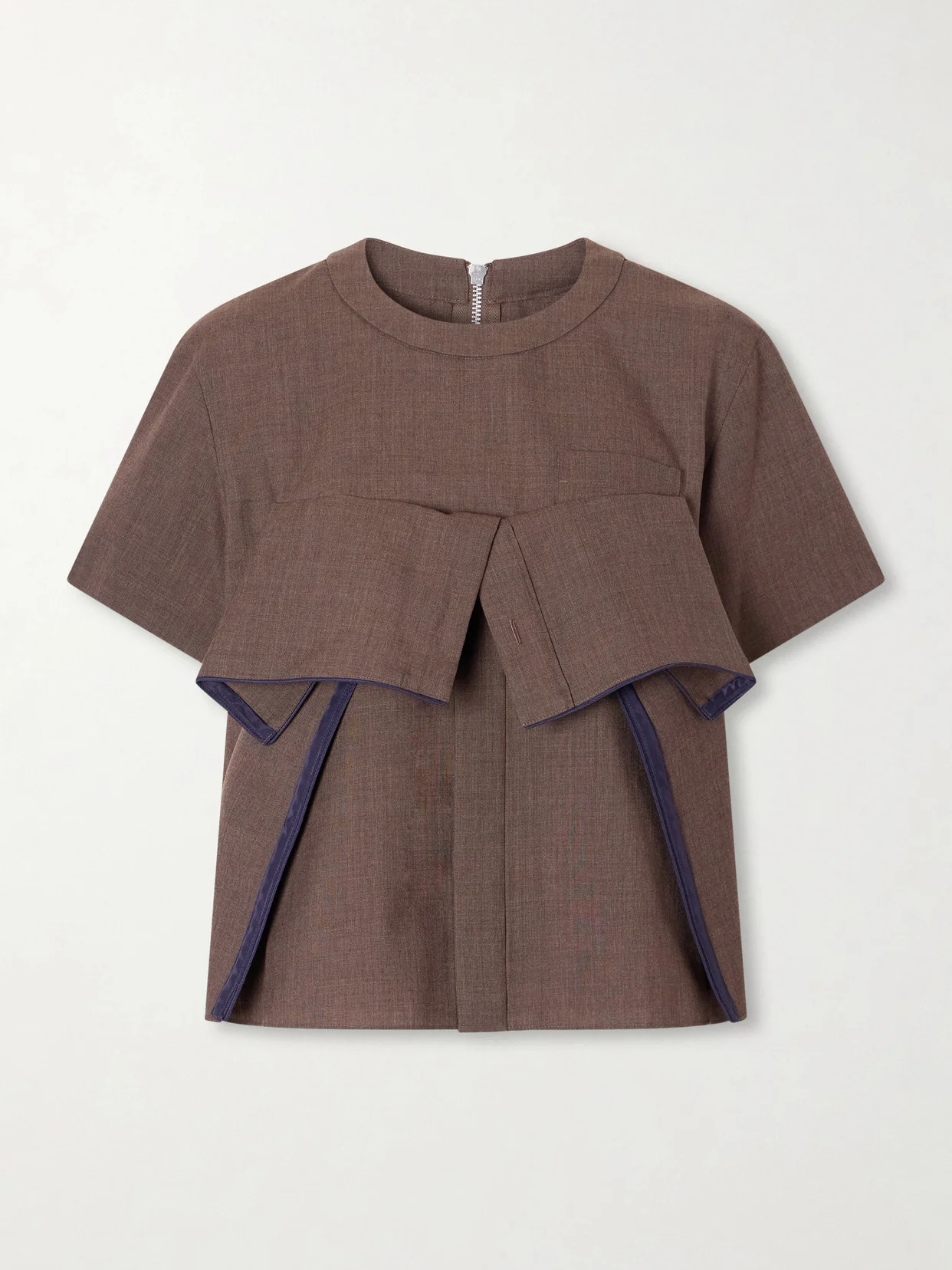 Ruffled Wool Blouse - 1
