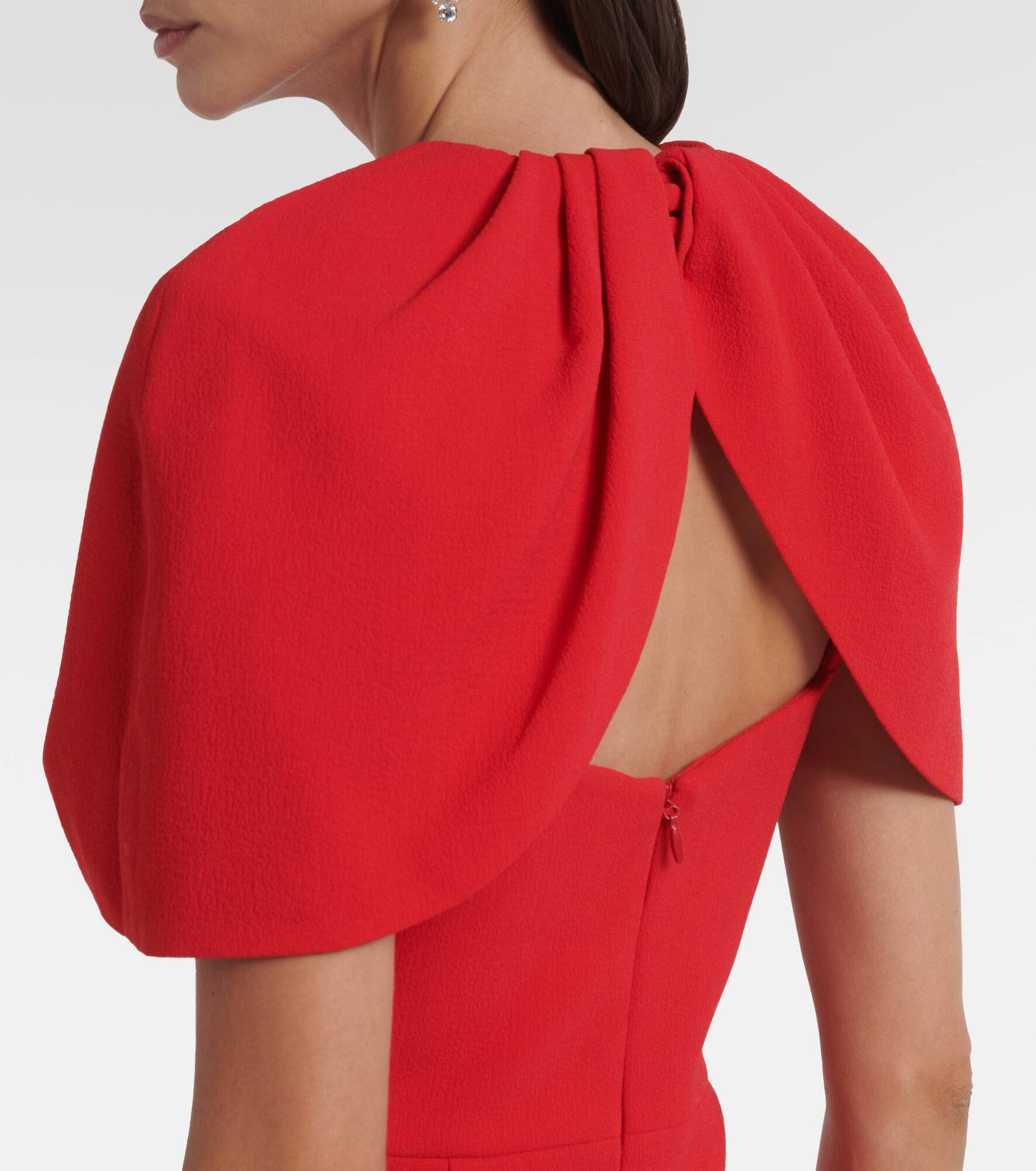 Cameron caped crêpe gown - 6