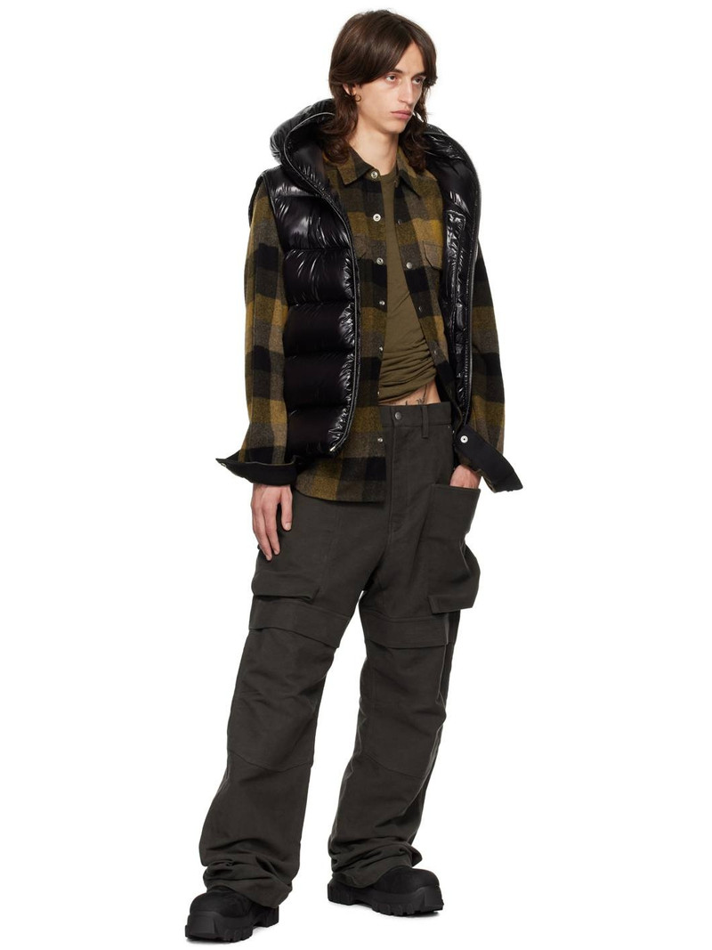 Rick Owens Tan Porterville Check Shirt outlook