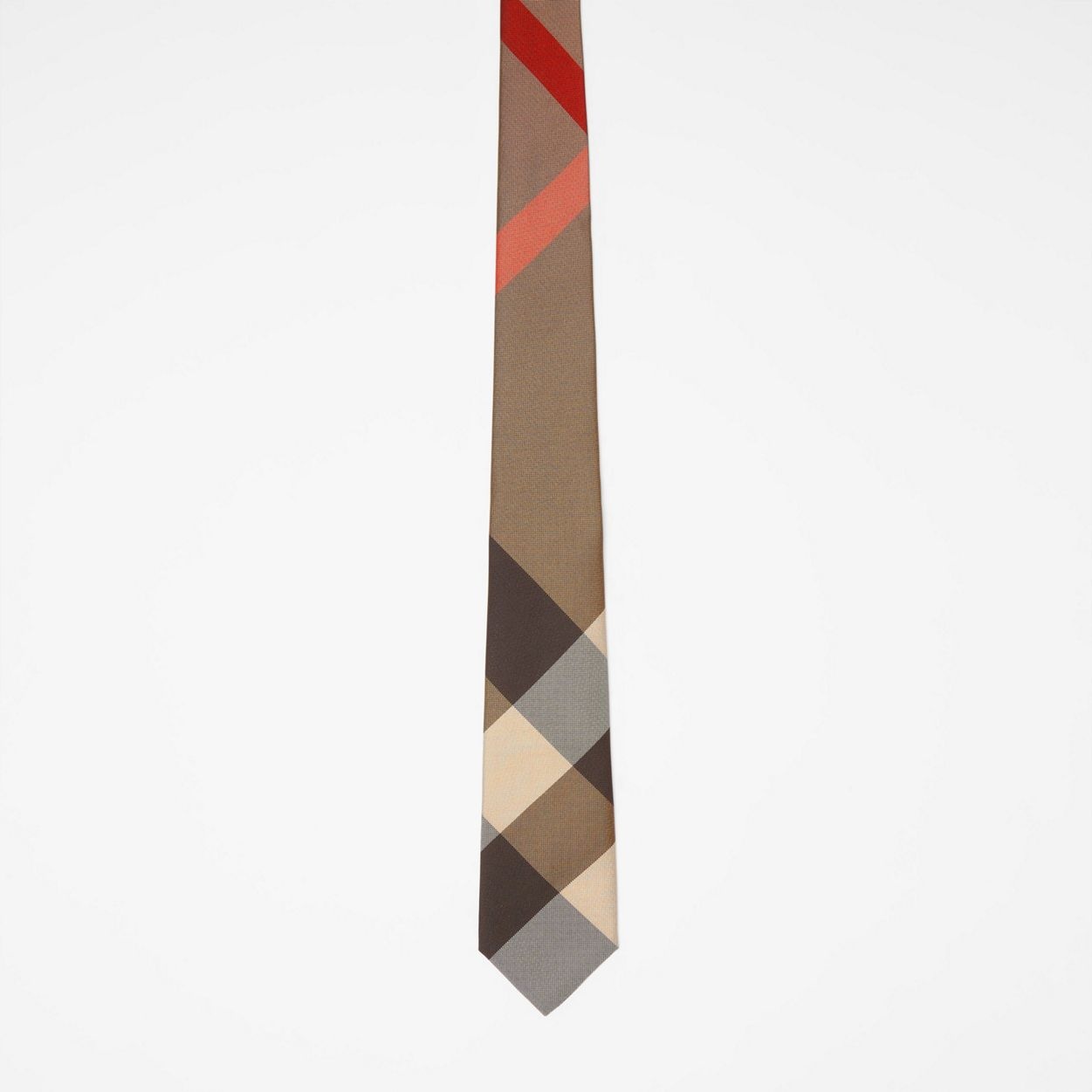 Classic Cut Oversized Check Silk Tie - 1