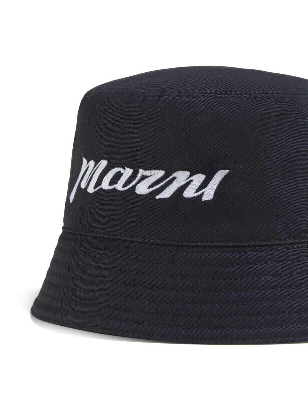 logo-embroidered cotton bucket hat - 3