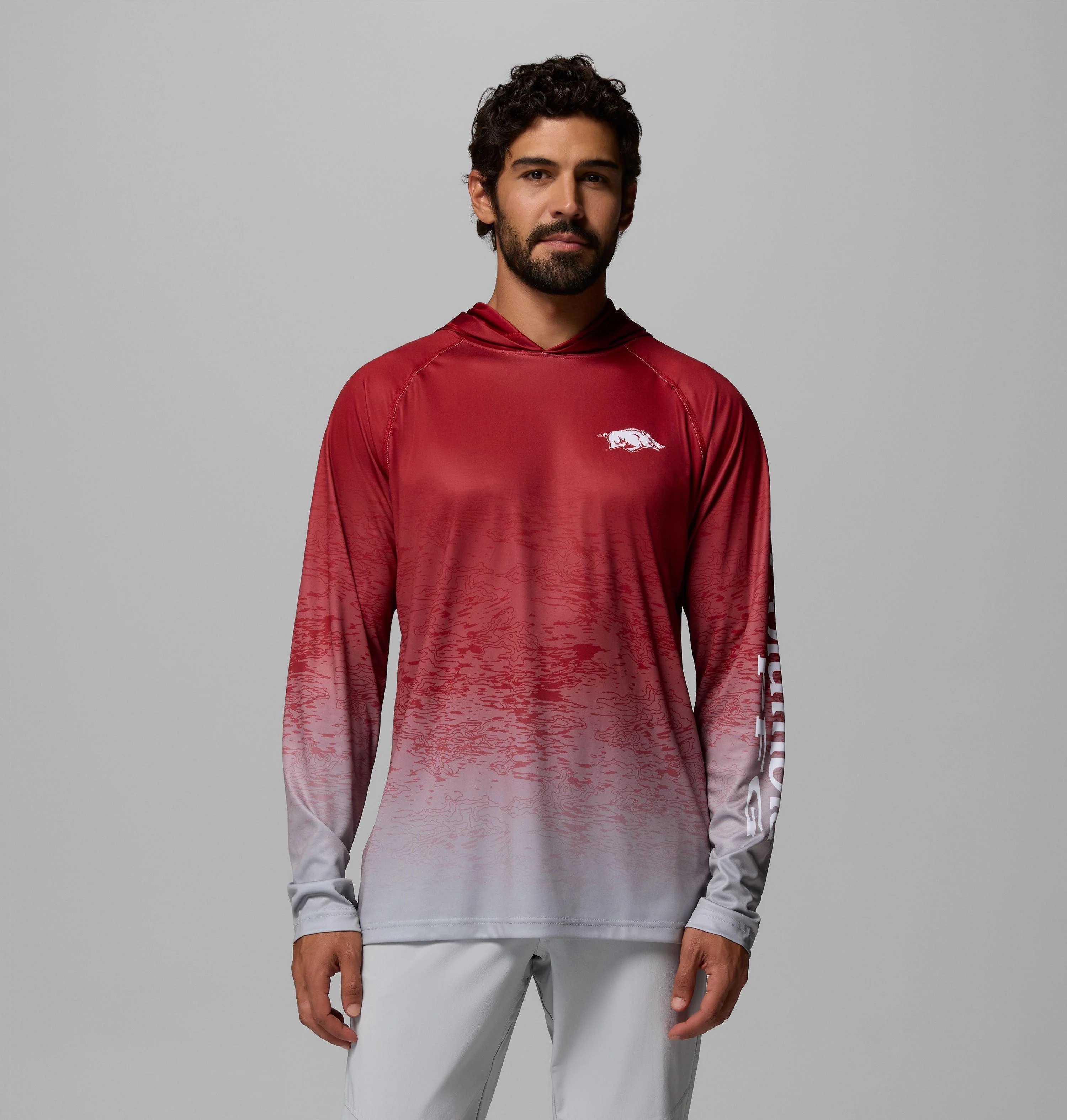 Men's Collegiate PFG Super Terminal Tackle Hoodie - Arkansas - 1