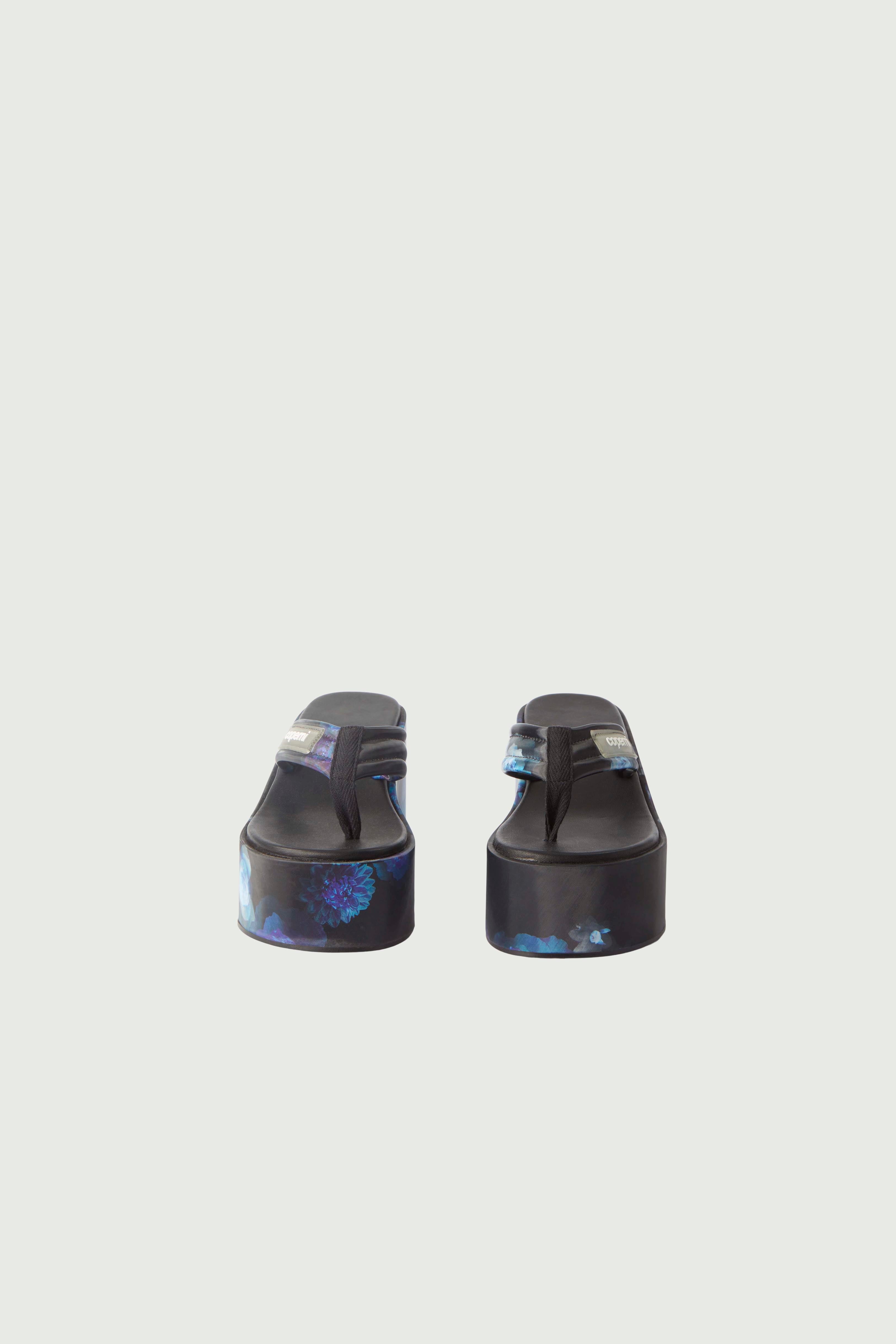 サンダル・ミュール COPERNI Women Sandals COPSH29223 BLUE BLACK black Holographic Wedge Sandals (COPSH09223-BLUE-BLACK)