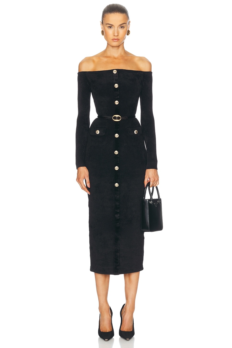 Chenille Knit Midi Dress - 1