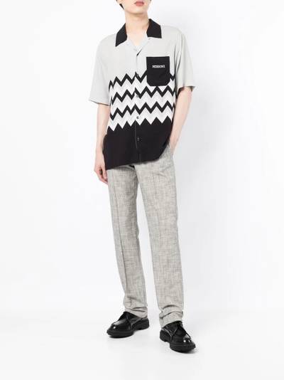 Missoni chevron-print short-sleeved shirt outlook