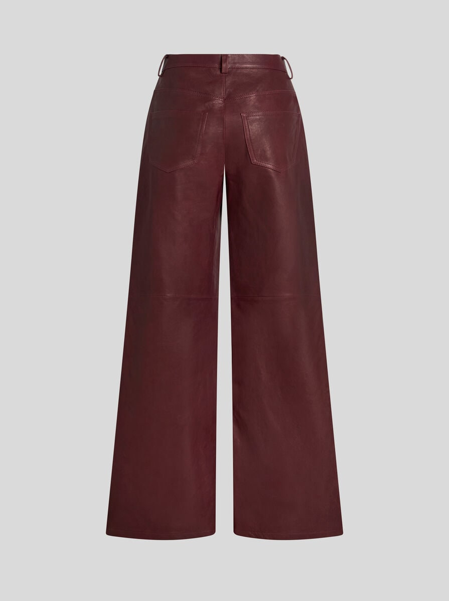 NAPPA LEATHER BAGGY TROUSERS - 6