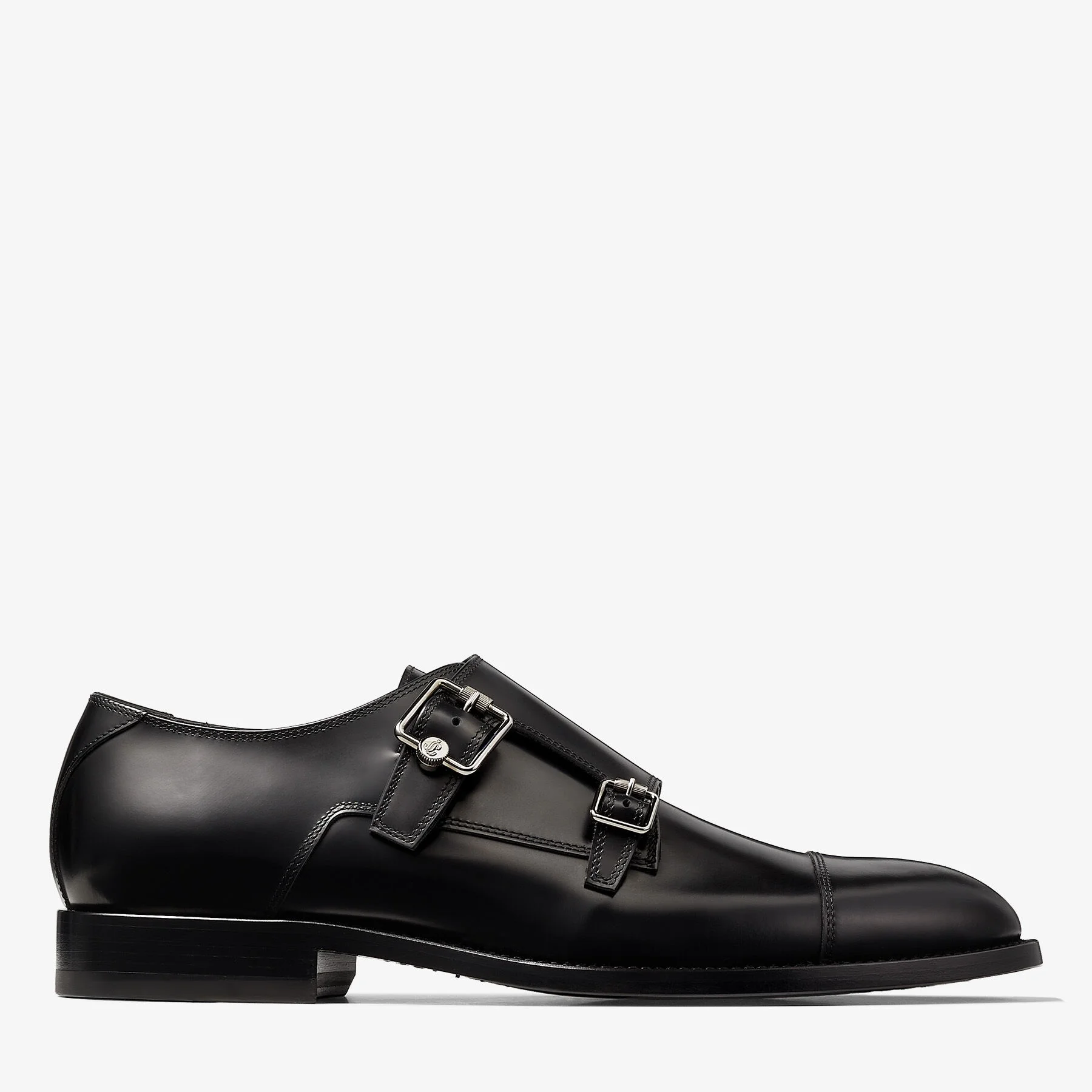 Finnion Monkstrap
Black Brush Off Leather Monk Strap Shoes - 1