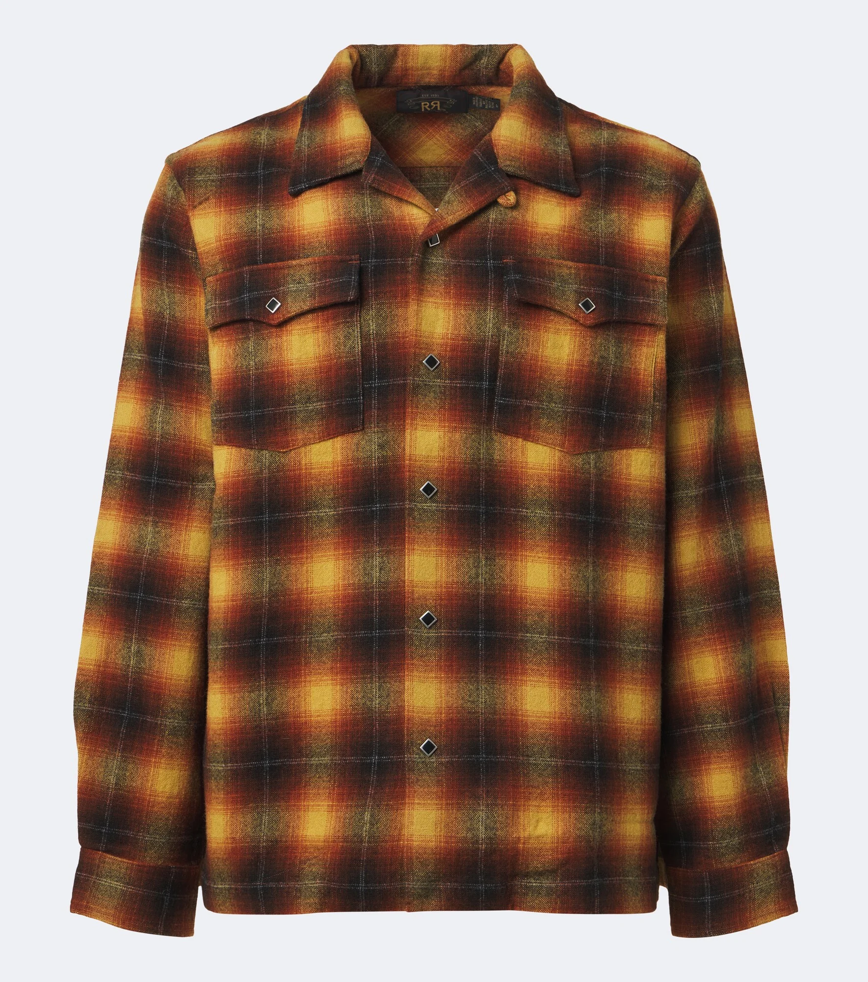 Plaid wool-blend shirt - 1