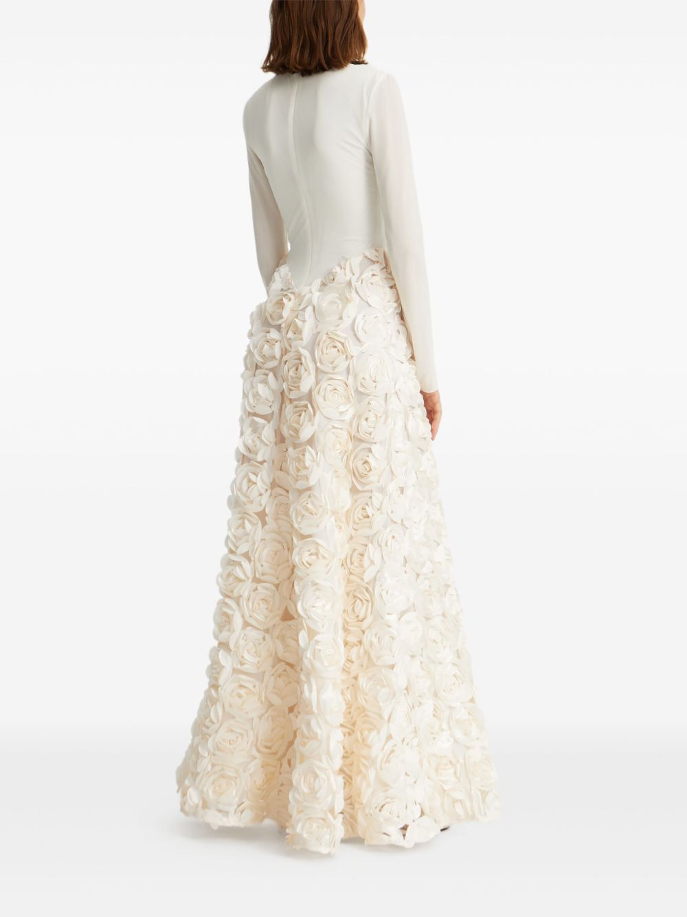 rose-embellished dress - 4