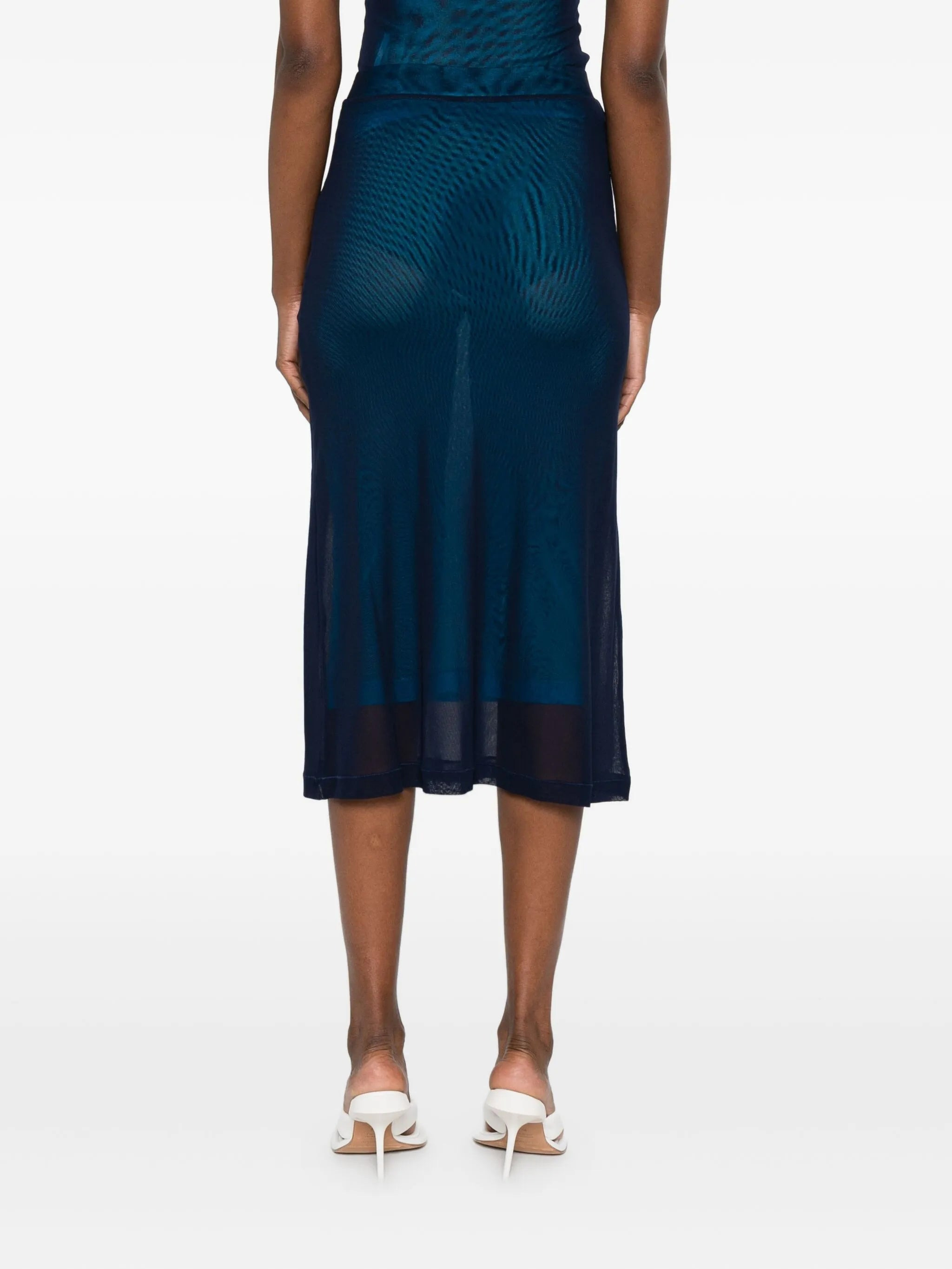 Off-white Mesh Midi Skirt - 4