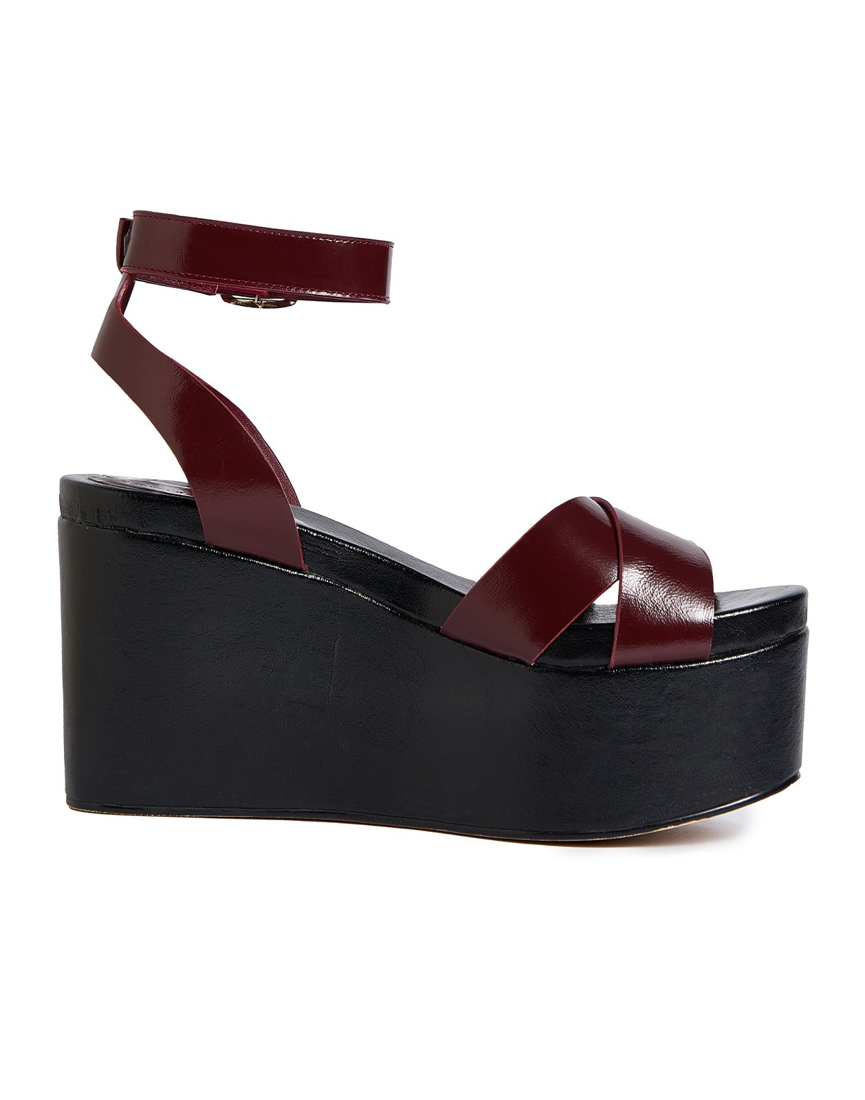 Chloe Leather Wedge Sandals - 4
