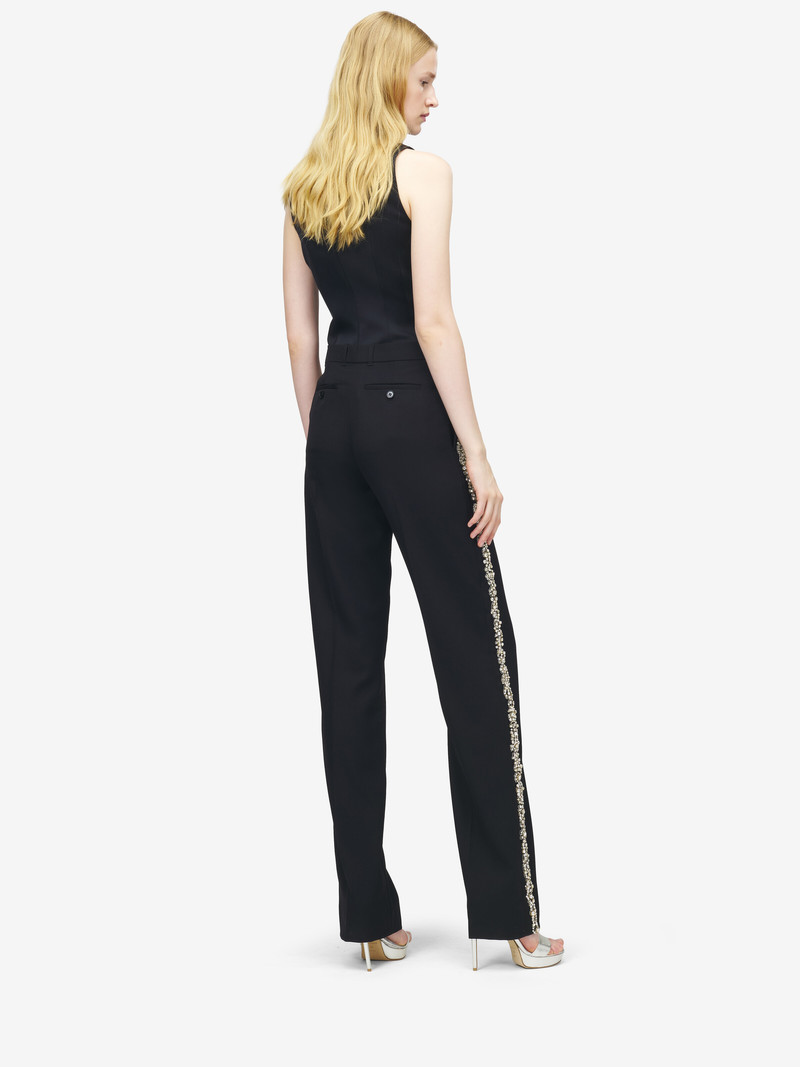 Crystal Embroidery Tuxedo Trousers 4