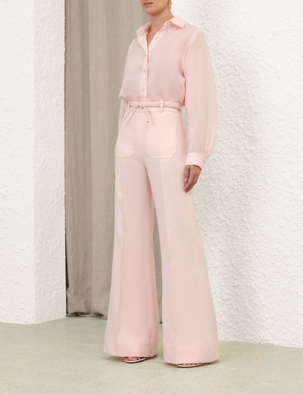 【送料&関税込】Zimmermann Pastel Pink Linen Crush Blazer Zimmermann Pastel Pink Linen Crush Blazer | ModeSens