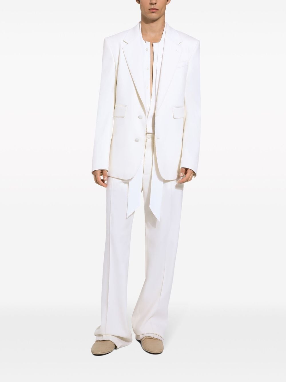 single-breasted wool blazer - 3