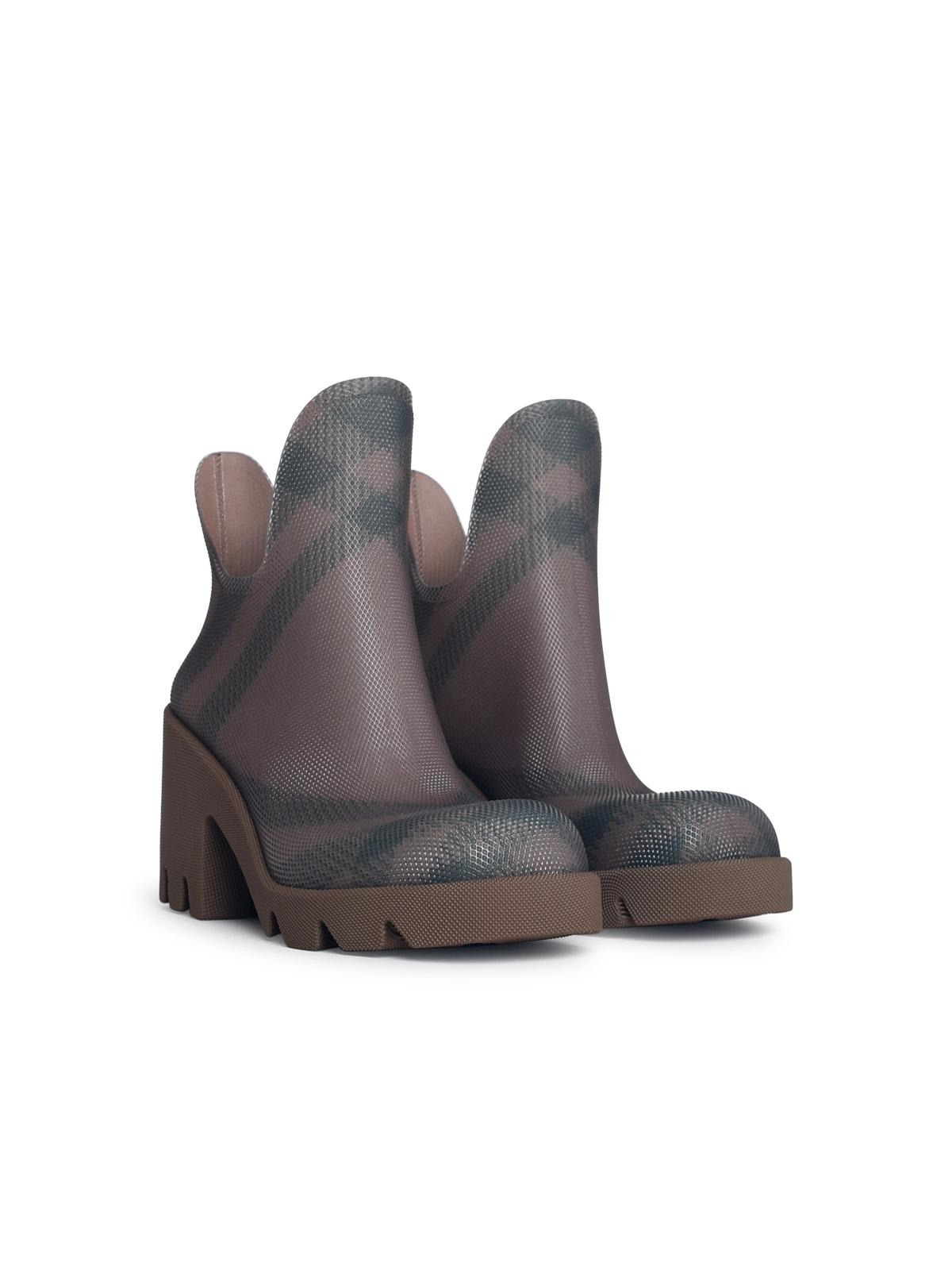 Burberry 'Marsh' Beige Rubber Ankle Boots Woman - 2