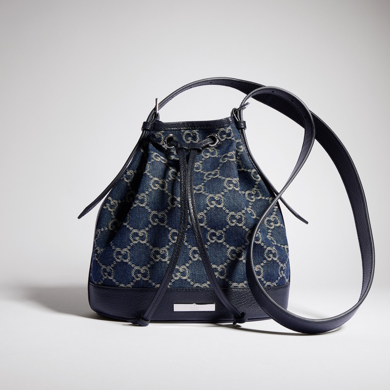 Small bucket bag with Gucci plaque - 1