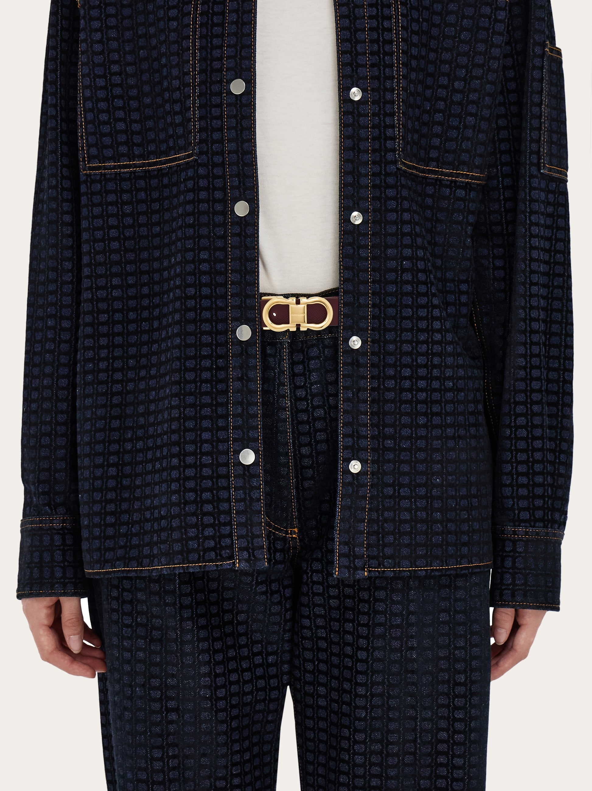 Reversible and adjustable Gancini belt - 4