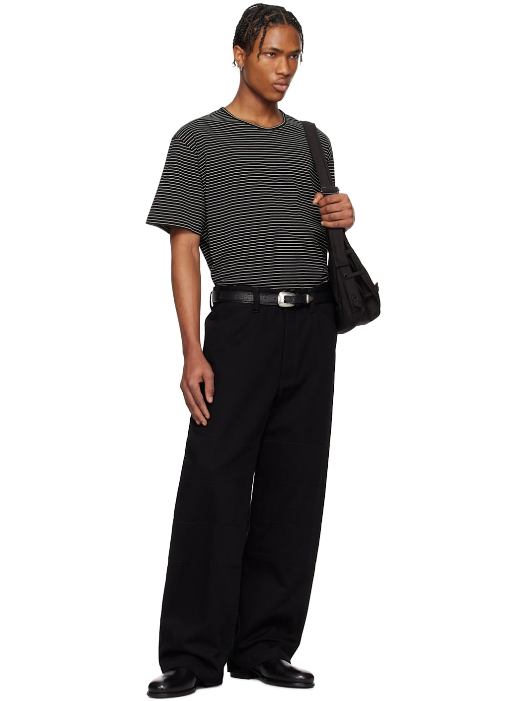 Black Minimal Western Belt - 3