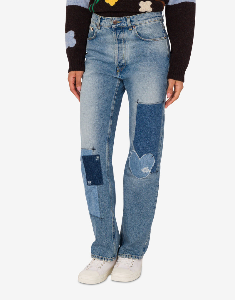 Moschino PATCHWORK DENIM PANTS outlook