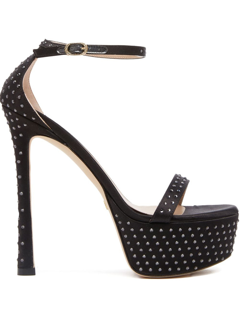 145mm Nudistcurve Hollywood crystal-embellished sandals 1