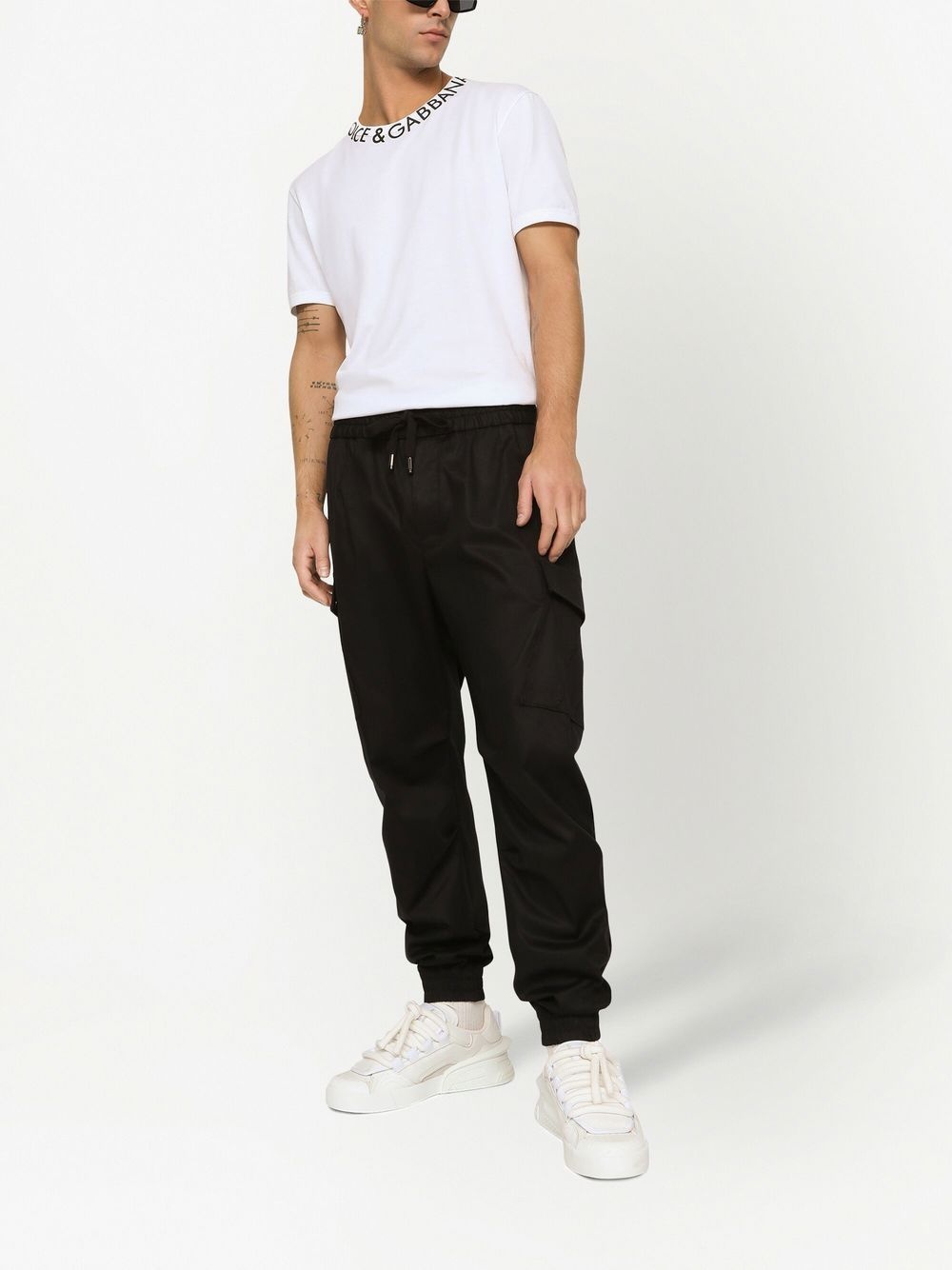 cargo-pocket drawstring track pants - 2