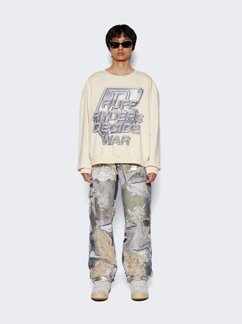 WHO DECIDES WAR Metal Lace Denim Jeans Sky outlook