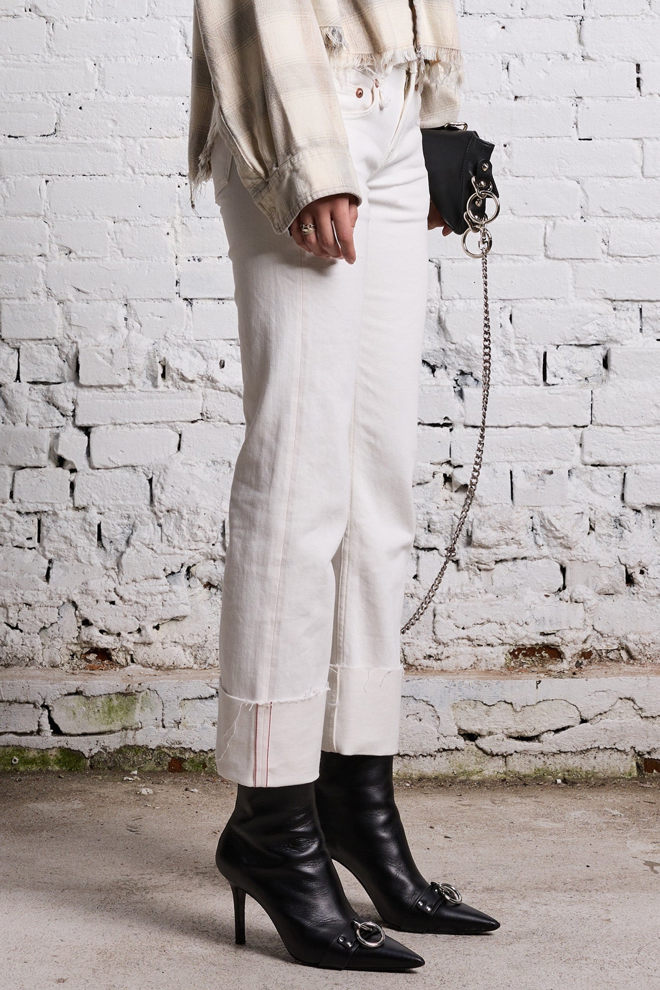 CUFFED BOY STRAIGHT - SUTTON SELVEDGE WHITE - 5