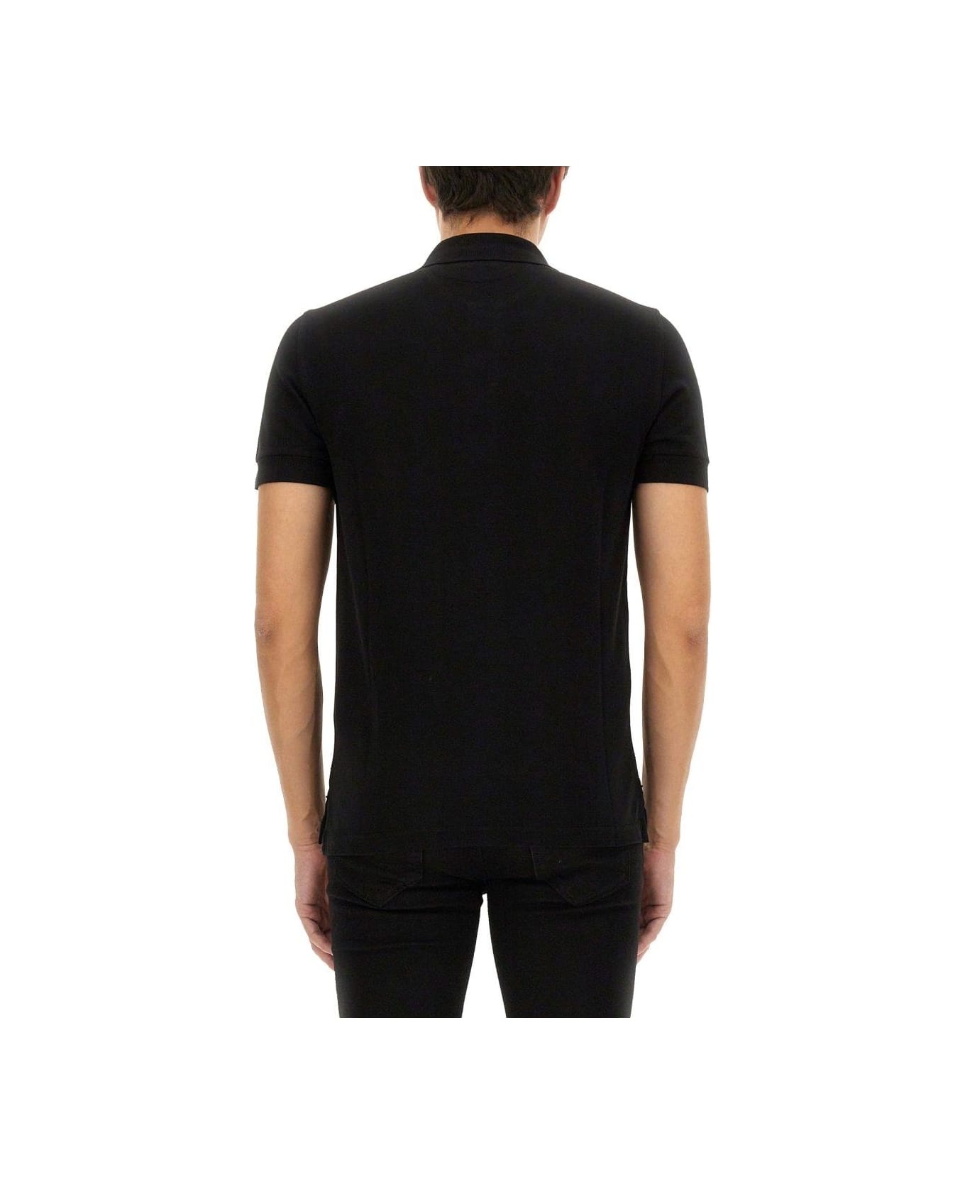 Logo Embroidered Short-sleeved Polo Shirt - 2