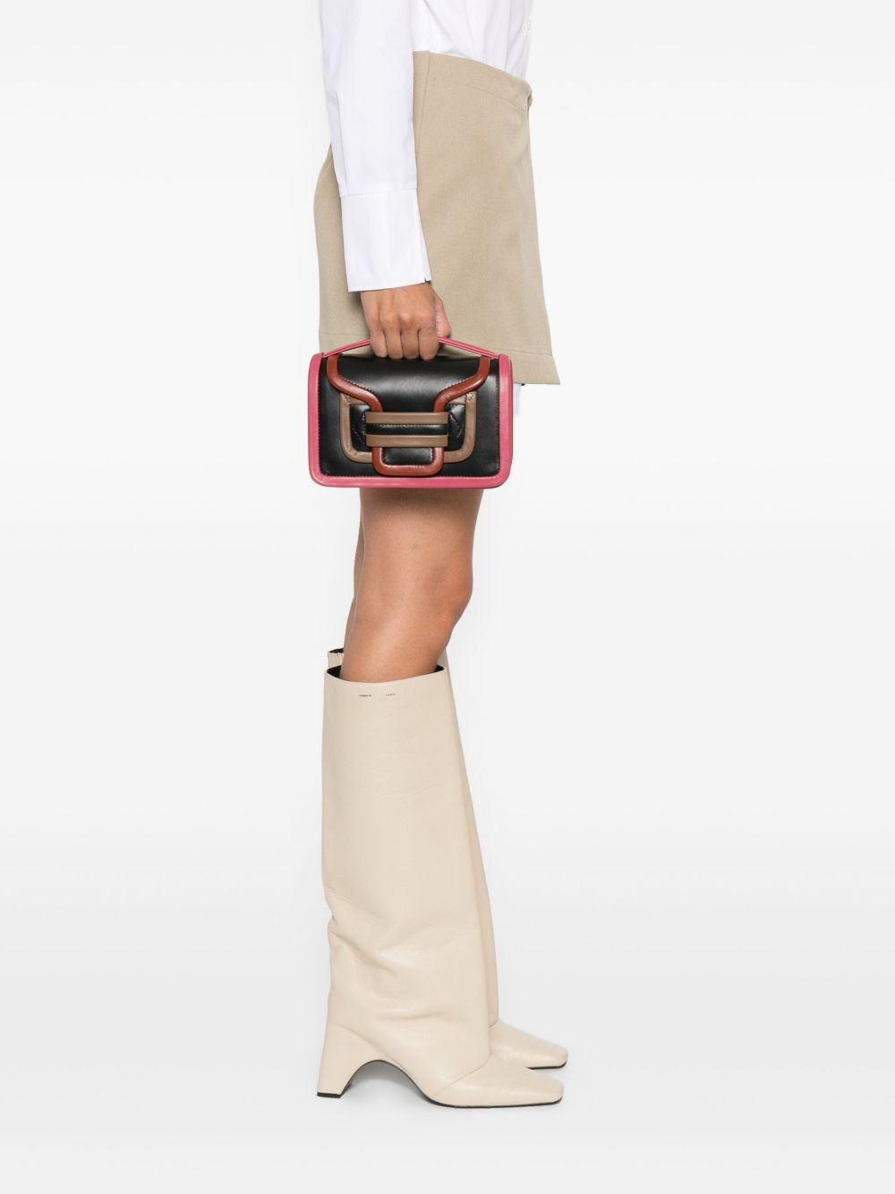 panelled leather tote bag - 2