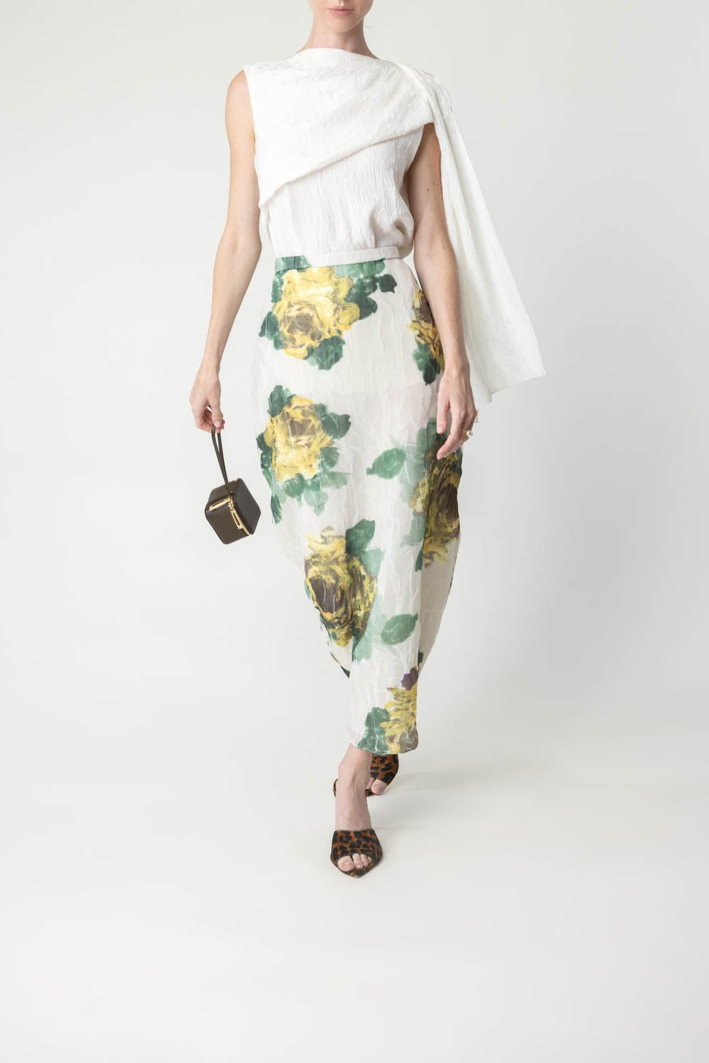 Floral Slip Midi Skirt - 2