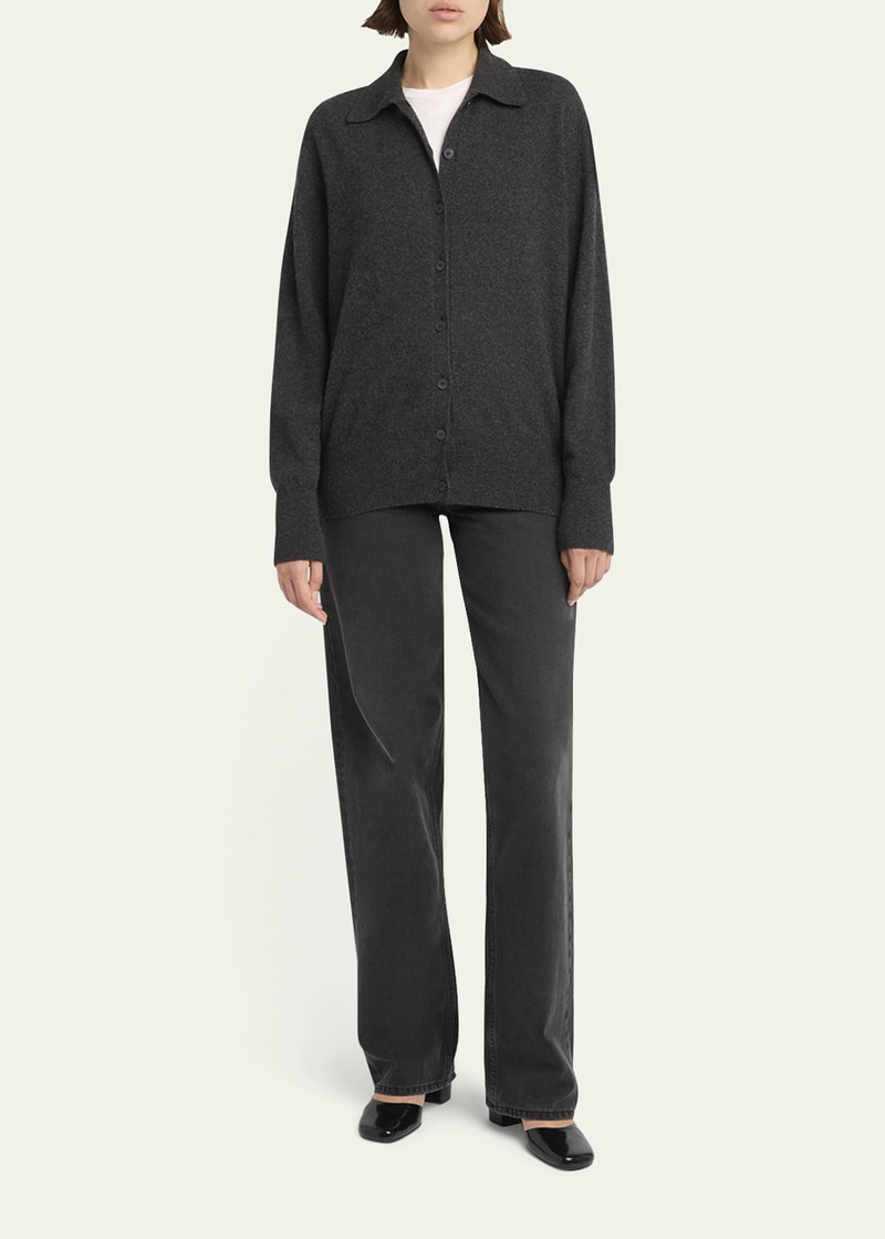The Row Lillia Cashmere Collared Cardigan outlook