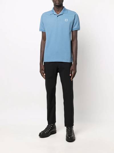 Stone Island Compass-patch cotton polo shirt outlook