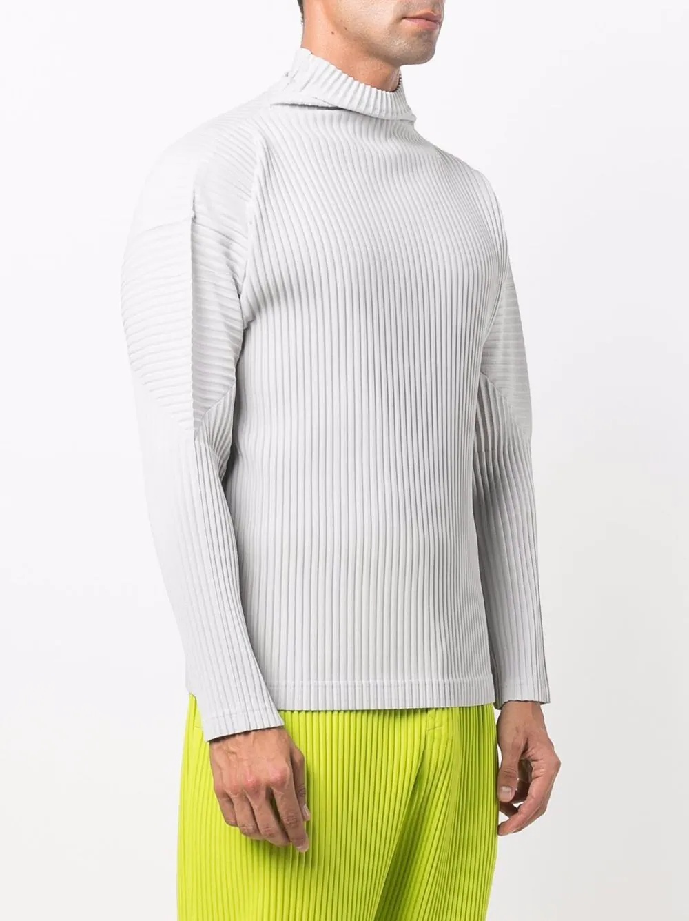 pleated roll neck jumper - 3