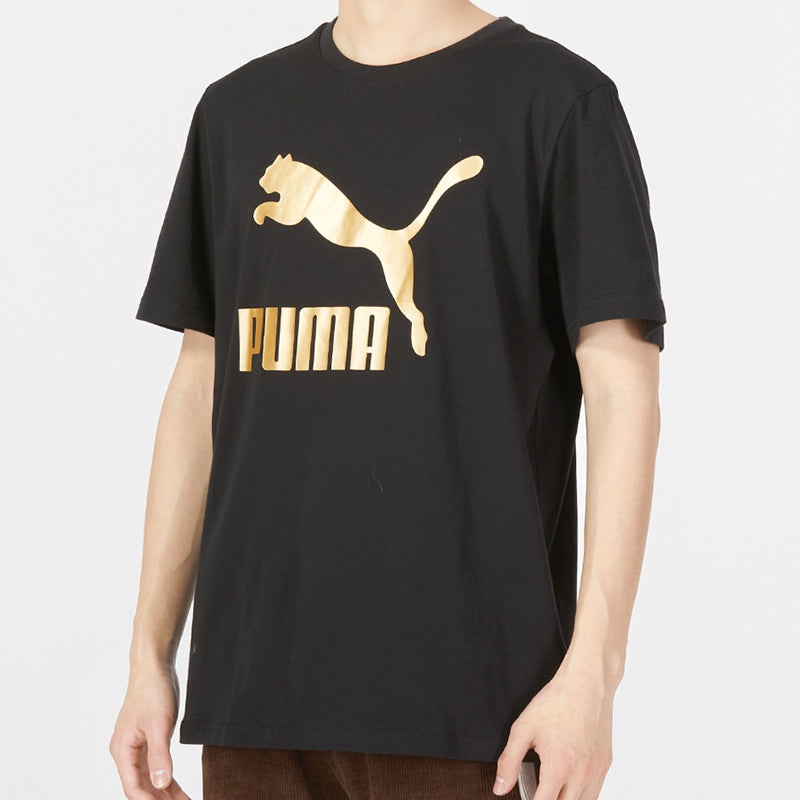 PUMA Classics Metallic Logo T-Shirt 'Black' 621559-01 - 5