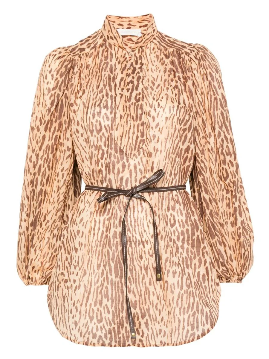 Zimmermann 'Cascadian' Blouse With Leopard Print - 1