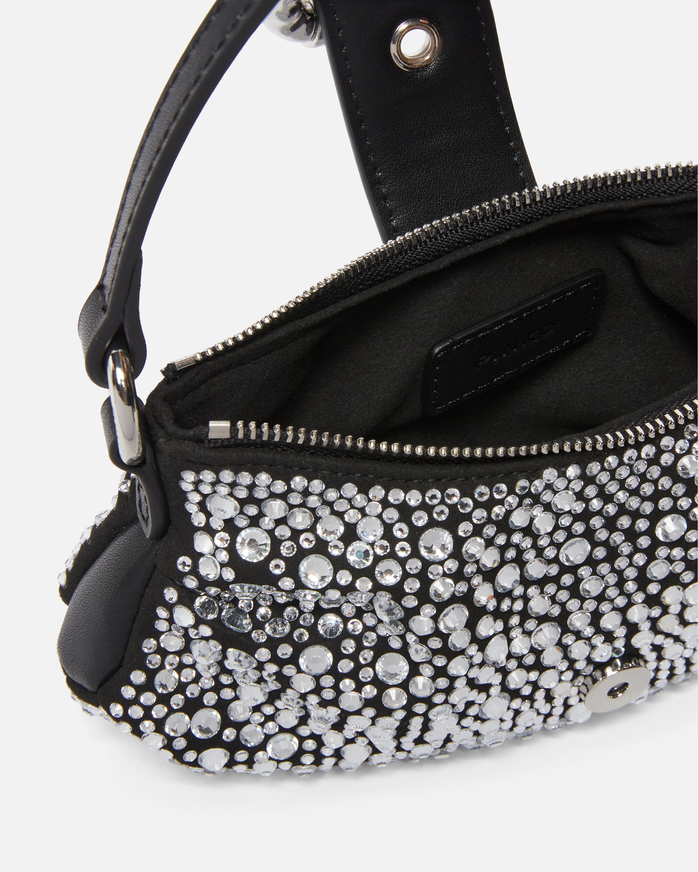 SOFT JOLENE HANDBAG IN LEATHER WITH RHINESTONES - 4
