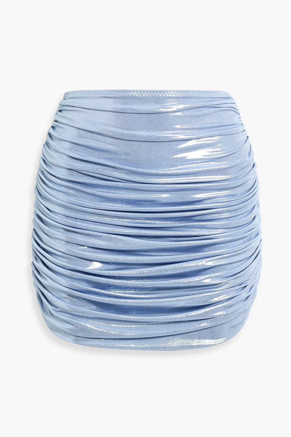 Ruched lamé mini skirt - 1