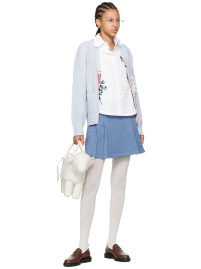 Thom Browne Blue 4-Bar Miniskirt outlook