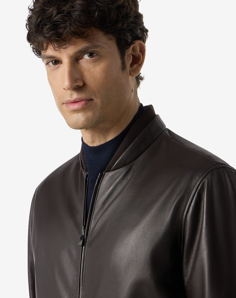 Brown reversible nappa leather gilet 4