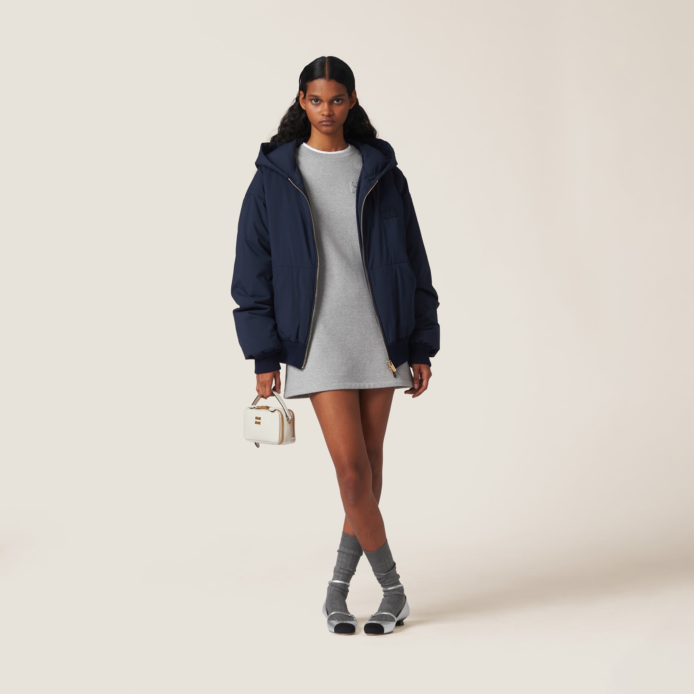 Embroidered cotton fleece dress - 2